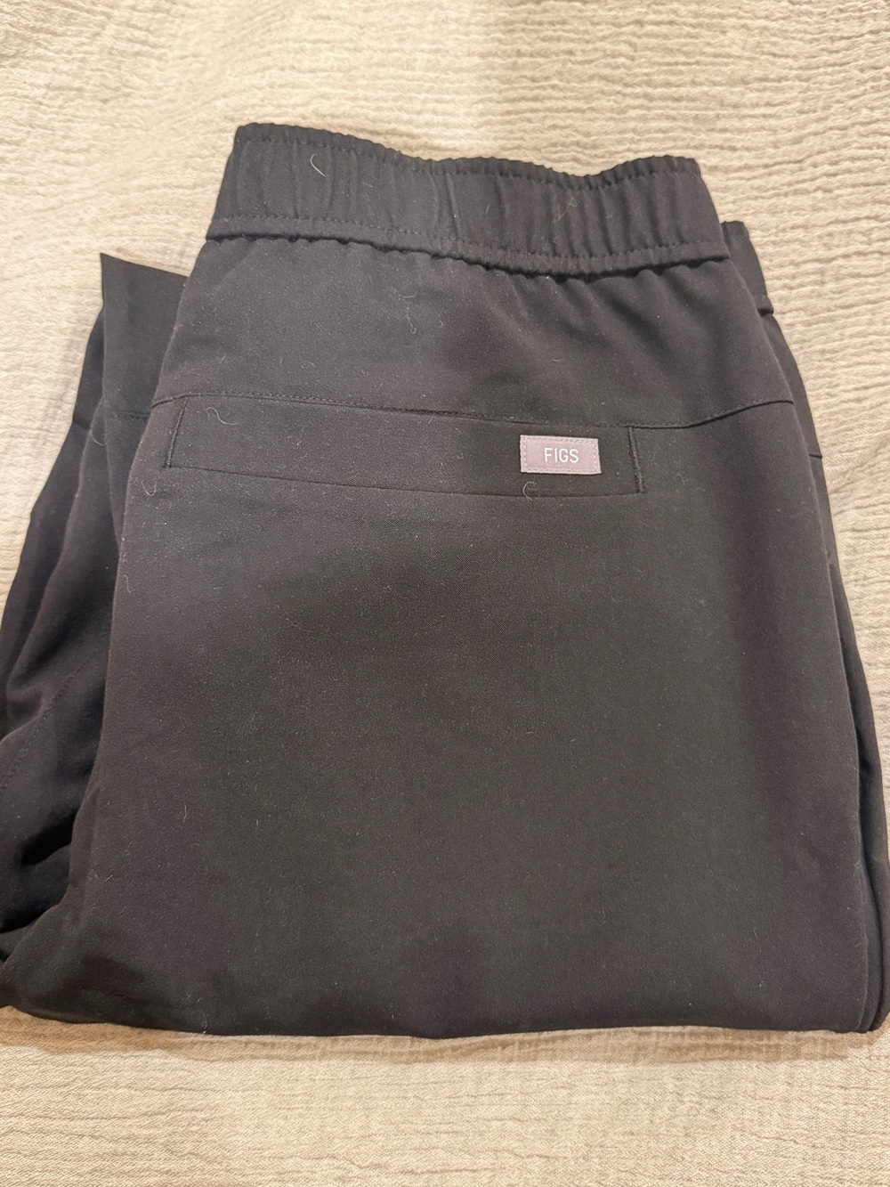 Figs Black Jogger Pants with Gray Drawstring - Picture 5 of 5